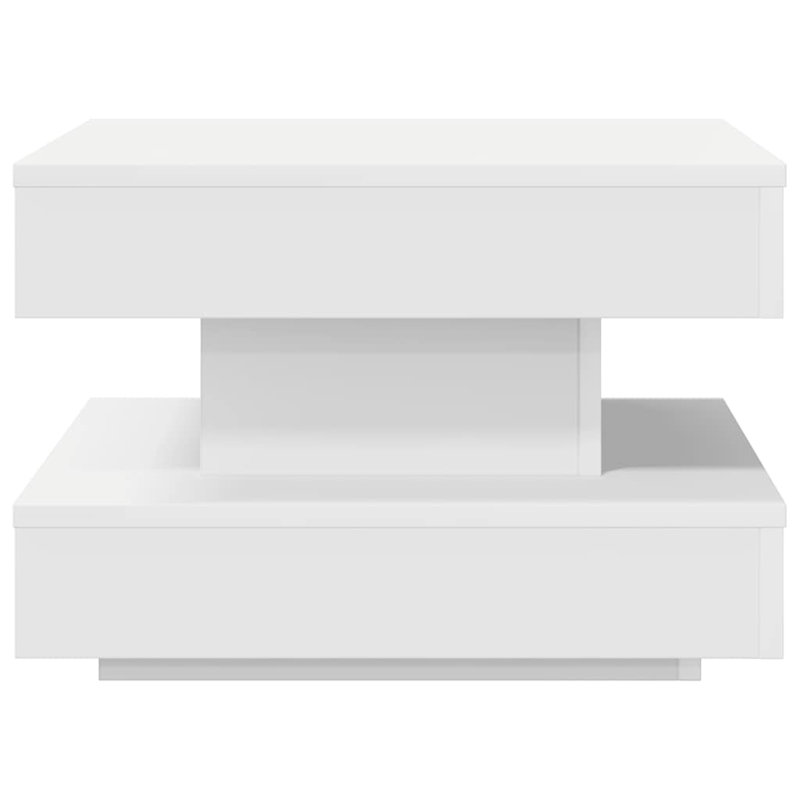 Coffee Table with Storage, 34.5" H x 50" L x 50" W, White