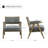Upholstered Accent Armchair Set Of 2-1704304230