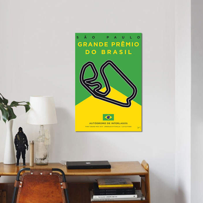 «Minimal Film», Interlagos Track, impression sur toile, H 40 po x l 26 po x P 1,5 po, Toile tendue, Pas de tapis