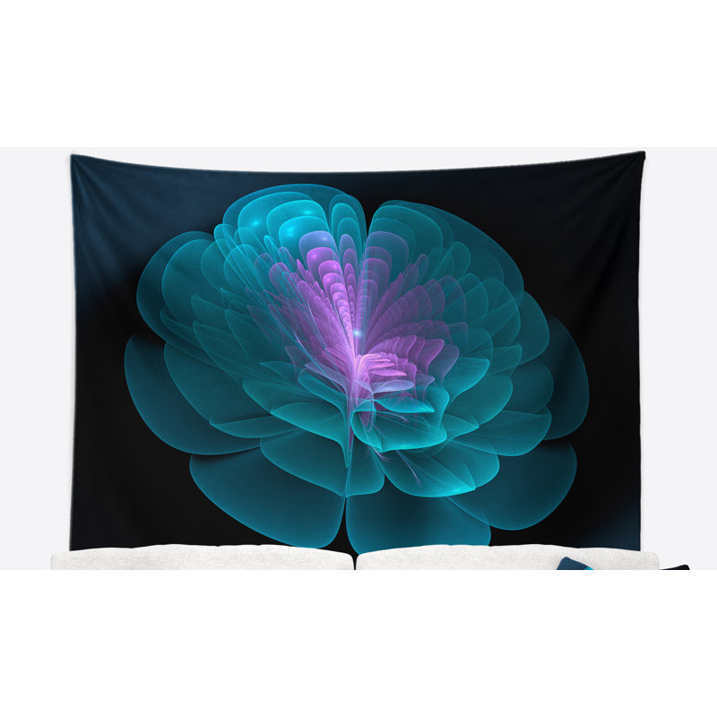 Tapisserie d’arrière-plan fractal en polyester avec accessoires suspendus inclus, H 50 po x l 60 po