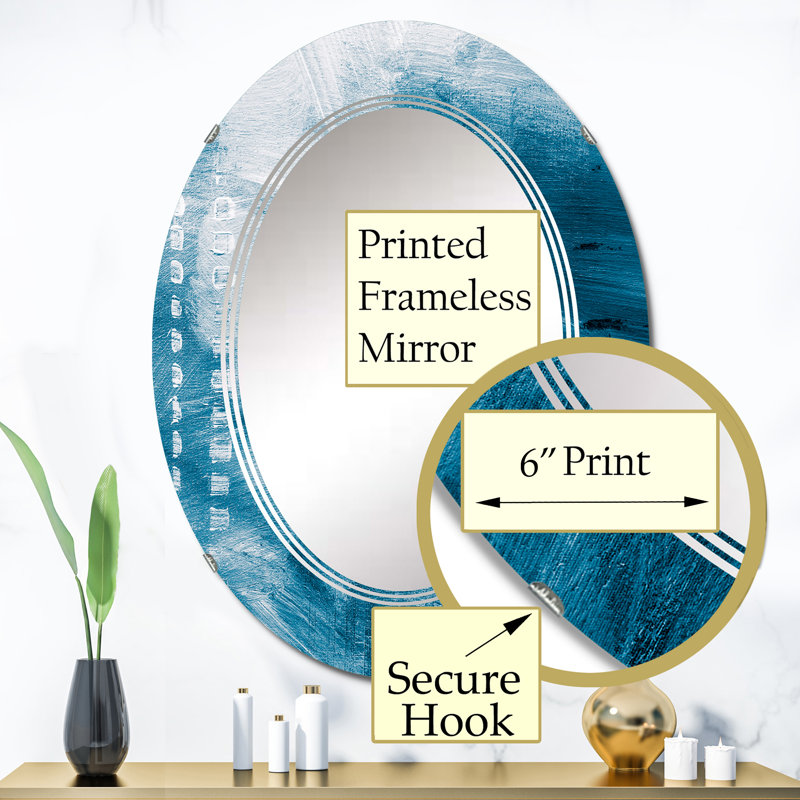 Shades Of Creative - miroir mural moderne ovale, 36 po x 24 po