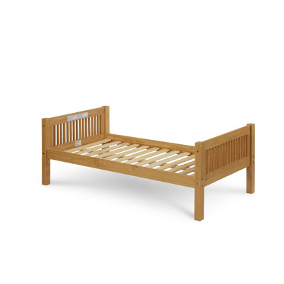 Lit plateforme simple avec rangement en bois massif Friedemar
