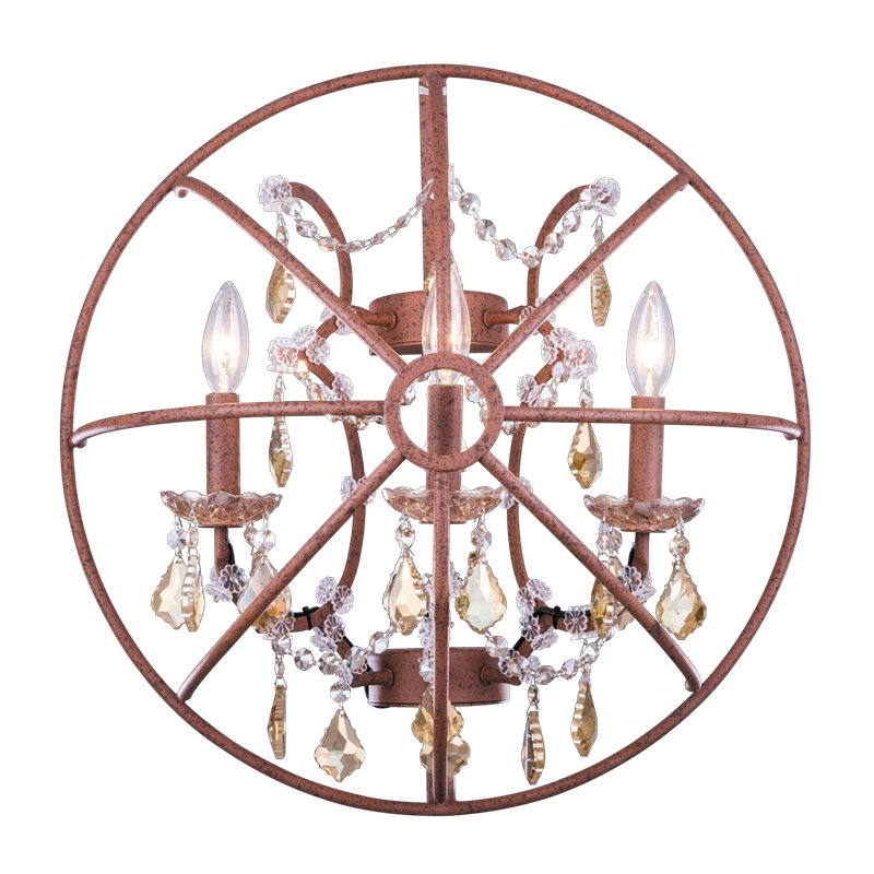 Mendelson Candle Wall Light, French Gold