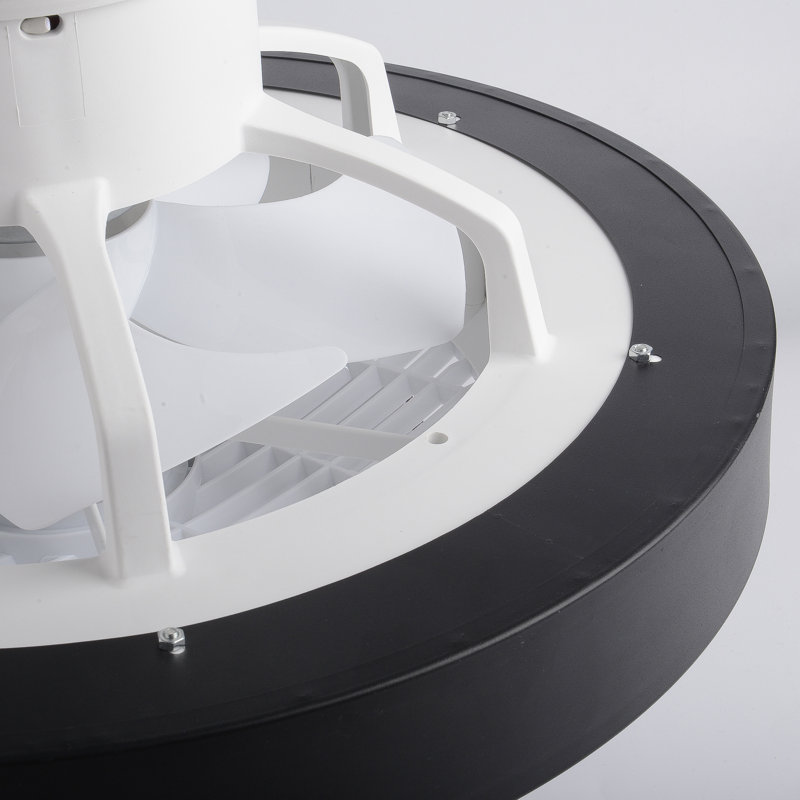 Ventilateur de plafond à profil bas de 20 po à intensité variable avec lumières et télécommande CC 3 vitesses