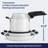 Tramontina 11 Piece Ceramic Nonstick Nesting Cookware Set — Stackable, Space Saving Set - Blance de blance-121532015
