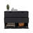 Dresser Curio, Four Drawers, Black Wengue Finish-1389946124