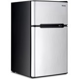 Costway 3.2 Cubic Feet Portable Freestanding Mini Fridge with Freezer