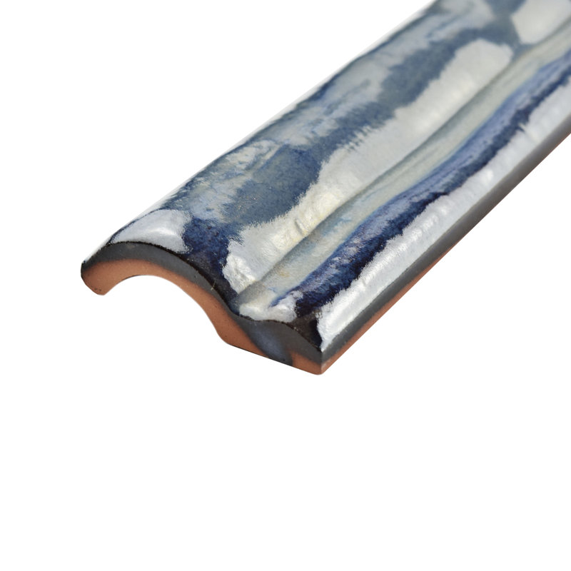 Antic Special 6" x 2" Ceramic Chair Rail Tile Trim in Griggio