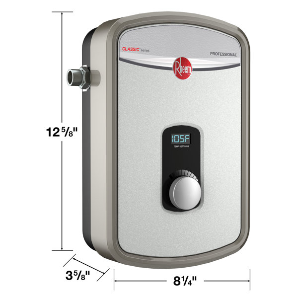 Rheem Professional 18 kW/240 Volt 4.4 GPM Tankless Electric Tankless Water  Heater & Reviews