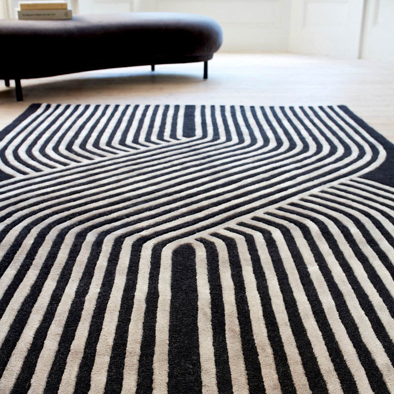 Brinlie Geometric Wool Hand Tufted Area Rug, Rectangle 160 x 230cm