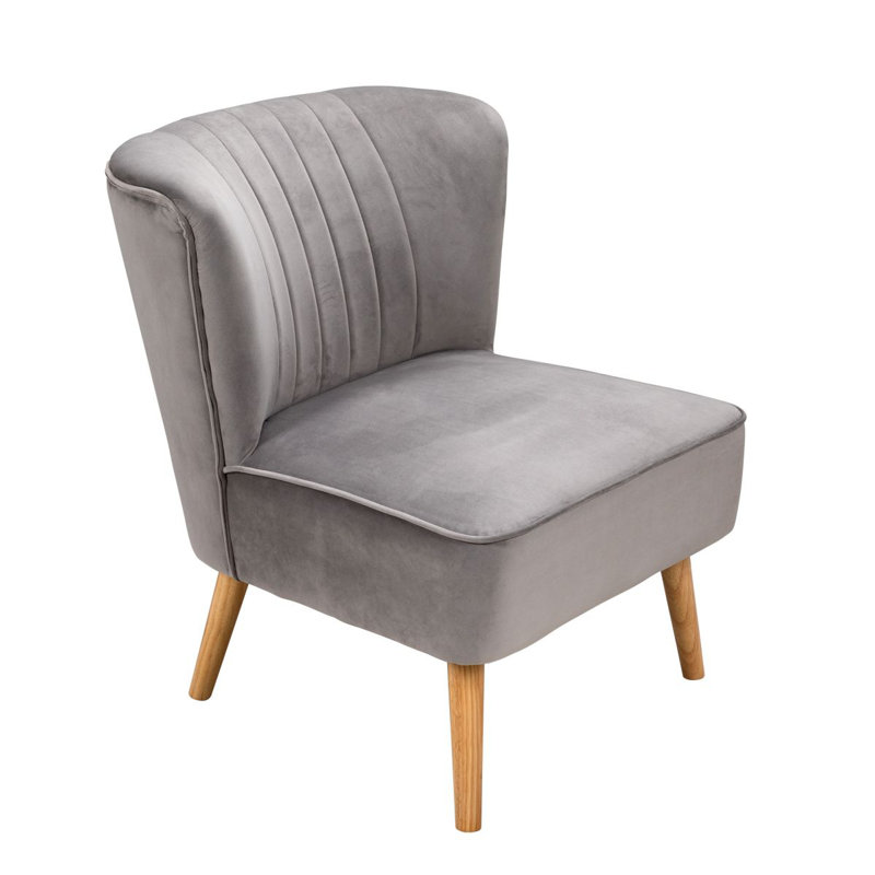 Osgood Upholstered Slipper Chair, Grey, Brown