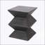 Outdoor Lightweight Concrete Side Table with Geometric Design for Modern Spaces and Easy Mobility