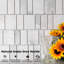 Carreau de mosaïque en marbre gris 11,8 po Diflart pour mur de plancher de cuisine, motif de piano décalé, adouci (ensemble de 5)-134485174