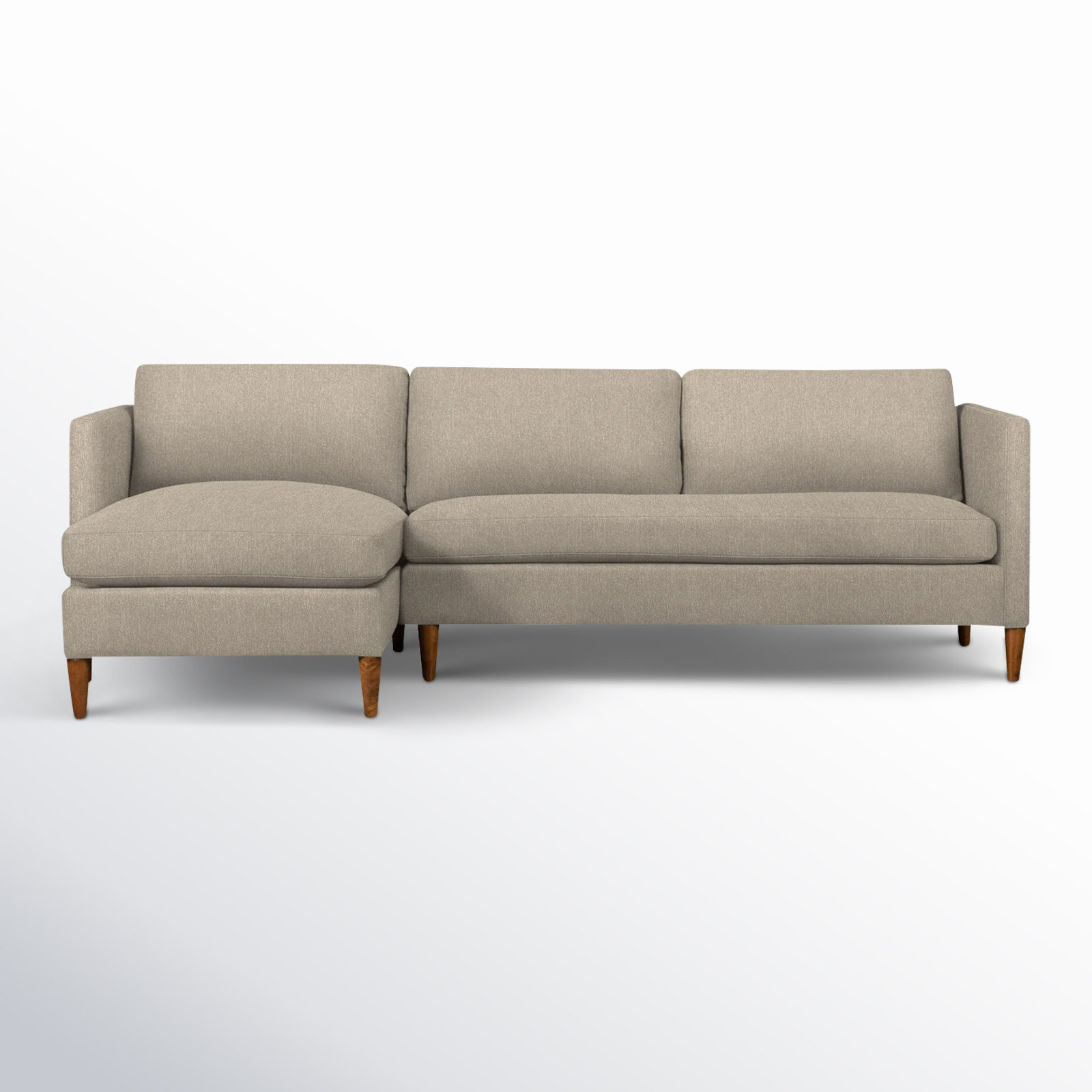 Clifford Chaise Sectional, Left Hand Facing, Davis Chateau Gray Bouclé