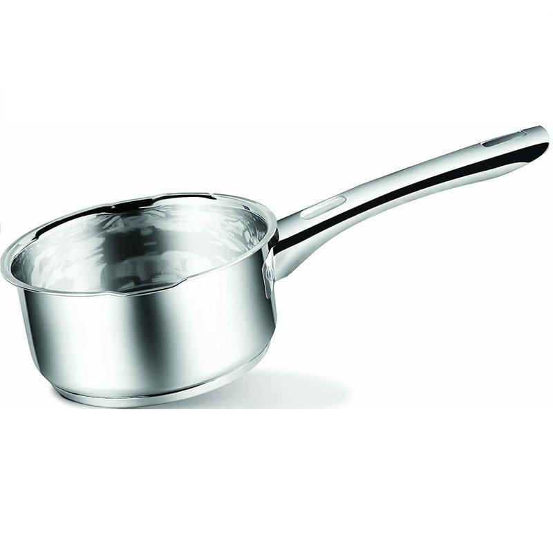 1L Stainless Steel Milk Pan, Silver White