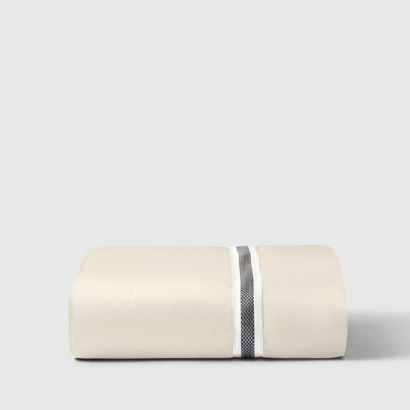 100% Cotton Sateen 460 Thread Count Deep Fitted Sheet, Super King, Cream