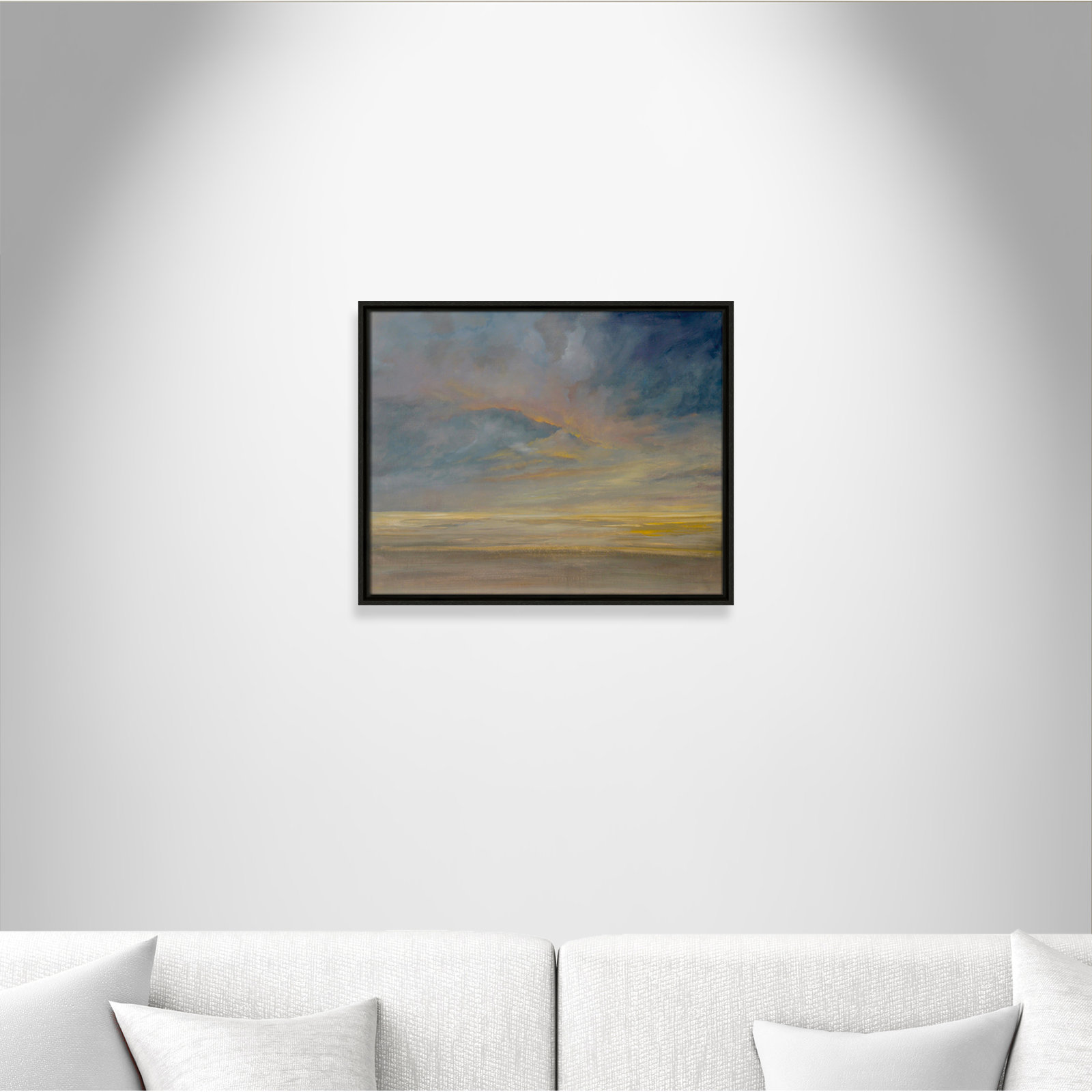 Saffi "Dawning Unrest" Painting, 17.5" H x 21.5" W, Black