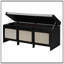 Banc de rangement avec tiroirs en rotin et bouton amovible-506135779
