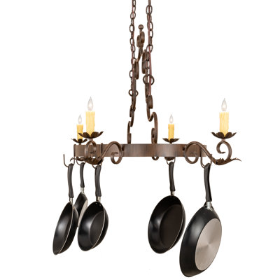 Support à casseroles 4 lumières 54 po Elara