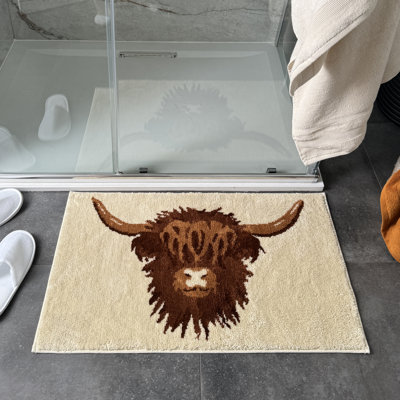 Non Slip Highland Cow Bath Mat