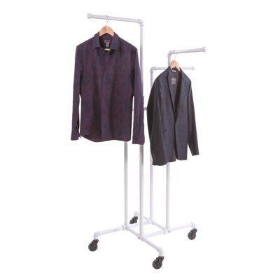 Aquin 43'' Metal Rolling Clothing Rack