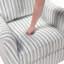 Fauteuil pivotant rembourré en tissu blanc cassé Elegance Comfort