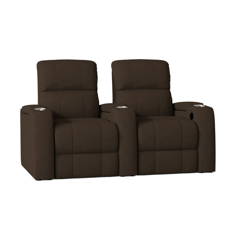 Rangée de sièges de cinéma maison Chrysander (rangée de 2), Manuel, Cacao Smartsuede