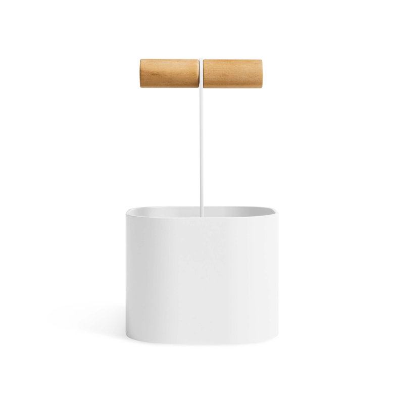 Pluck Small Caddy, White
