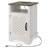 Farmhouse Nightstands With Charging Station, Wooden Rustic Bedside Tables, Tall End Tables - White And Oak | Gift Idea-1690186092