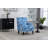 Upholstered Accent Chair, Vintage Armchair With Linen Fabric And Nailhead Trim For Living Room-1954515801