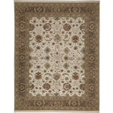 Ziegler Wool Oriental Area Rug in Brown/Ivory