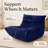 Uncompressed Monett 32" W Bean Bag Lounge Chair-558145580