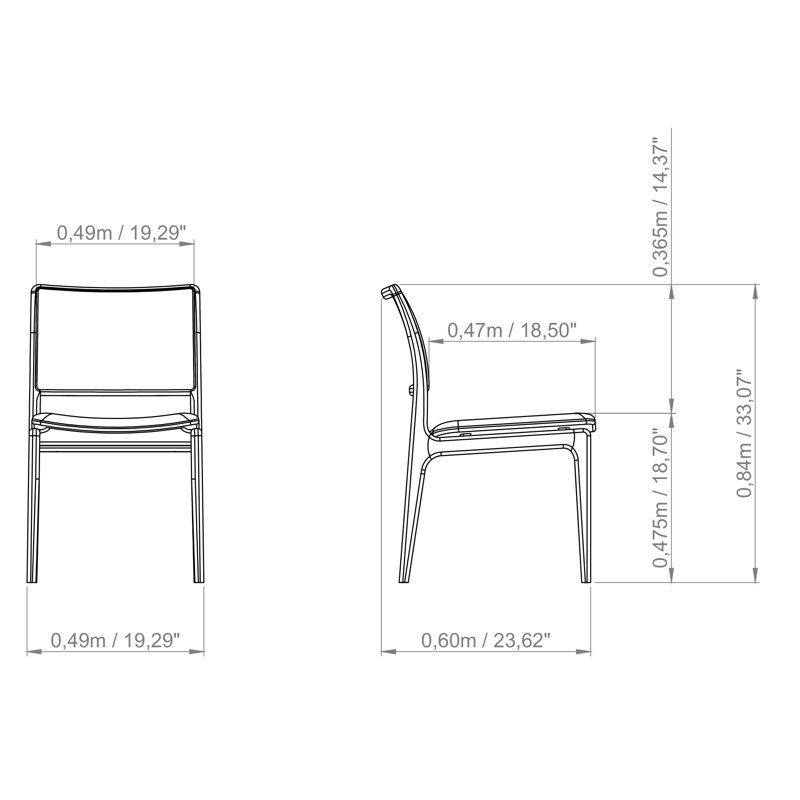 Modern Brazilian Upholstered Dining Chair, Medley Ivory