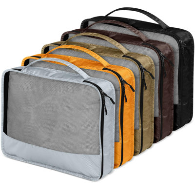 Packing Cubes for Suitcase Large Travel Cubes Carry on Luggage Organizer Bags for Clothes Accessories (Apricot/5 Pcs)