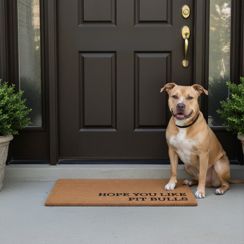 Hope You Like Pit bulls Doormat, 17"x29", Pit bulls, 17" x 29"