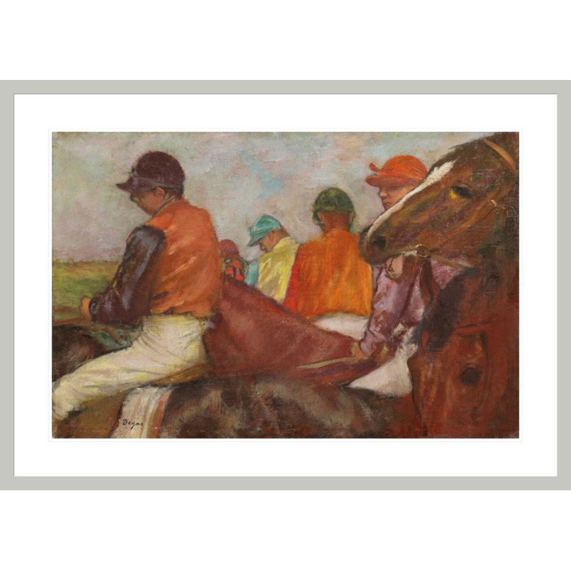«The Jockeys» par Edgar Degas, impression giclée encadrée, H 29,82 po x l 41,5 po