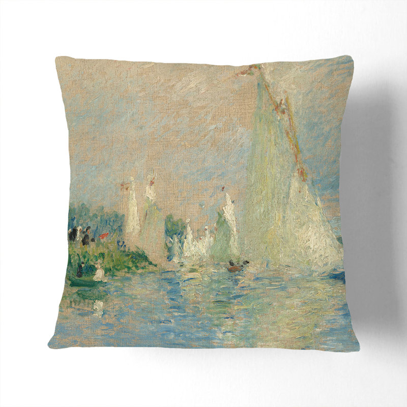 Regatta At Argenteuil Square Throw Cushion, Black, 40cm H x 40cm W x 15cm D