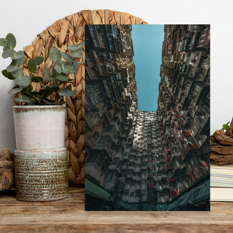 «Monster Mansion», art mural abstrait contemporain, H 18 po x l 12 po
