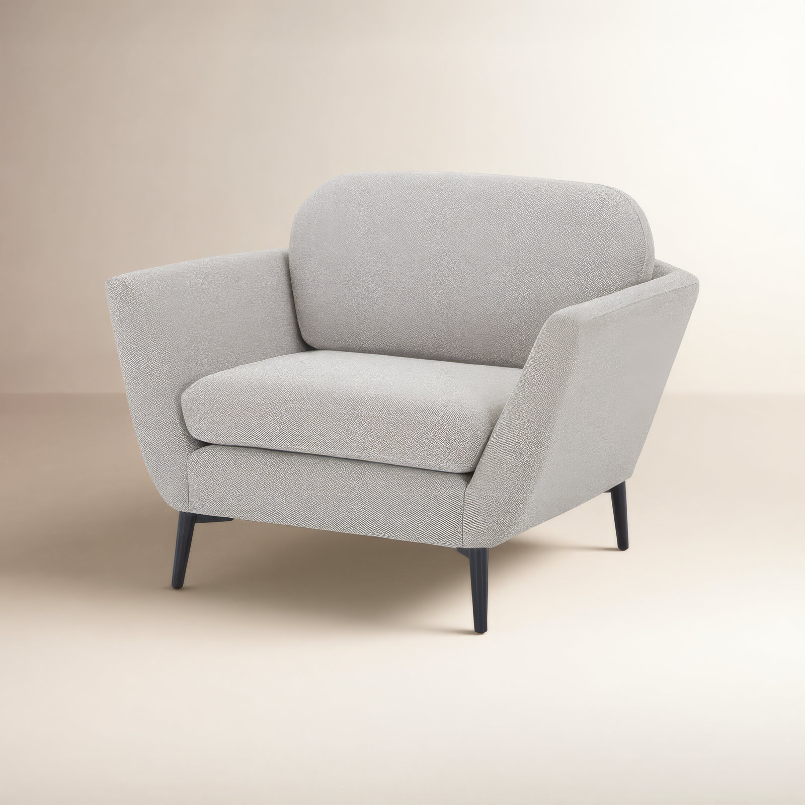 Tyndall Oak and Pine Armchair, Mushroom Performance Basketweave