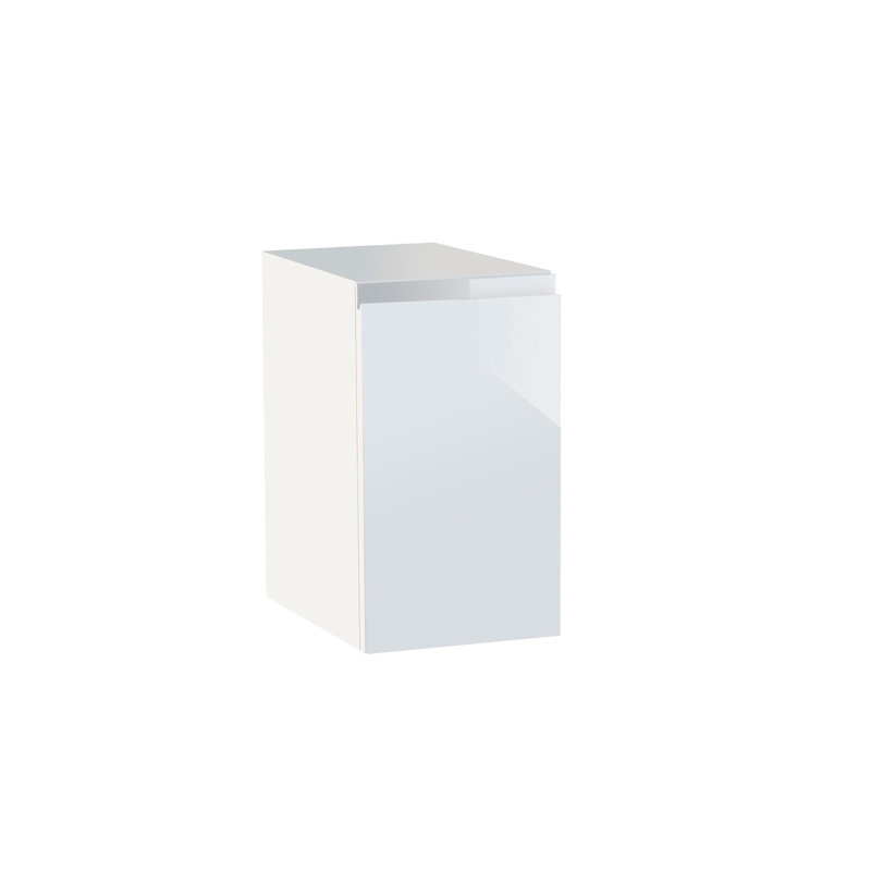 Unité de base de porte simple gauche DAX Pasadena brillant - 8 po x 19 po x 18 po, Blanc