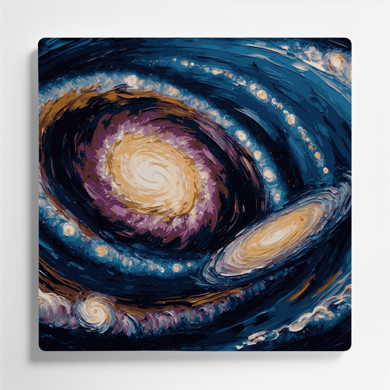 Space Deep Field images, art mural gris en métal, H 12 po x l 12 po