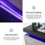 La table de chevet de la table de chevet LED illumine le côté moderne avec 2 tiroirs pour la chambre à coucher-797087723