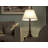 Bronze Table Lamp - Classic Retro-Modern Style With Linen Shade And Pull Chain Switches