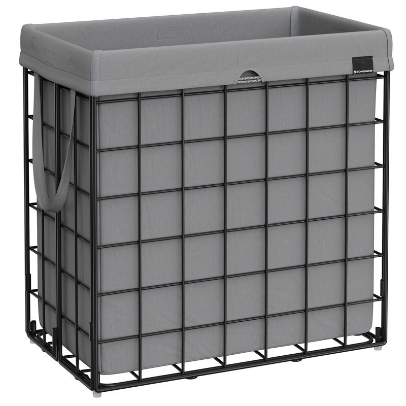 Laundry Hamper, 29 Gal. (110L) Laundry Basket, Collapsible Clothes Hamper, Removable And Washable Liner, Metal Wire Frame, For Bedroom Bathroom