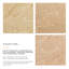 Kioni Round Travertine Coffee Table In Walnut