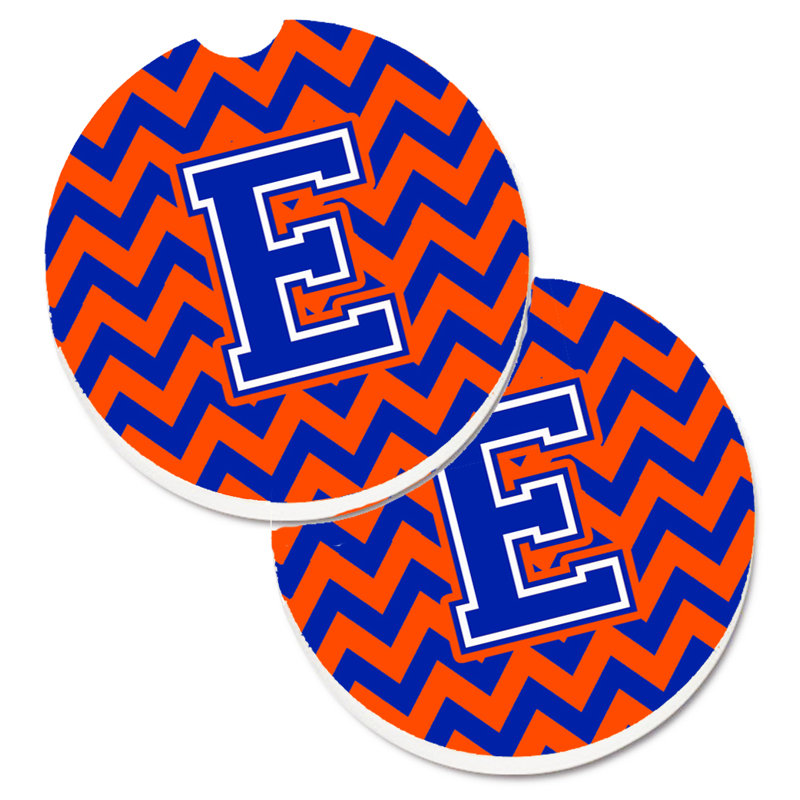 Sous-verre pour voiture, E, Bleu / Orange