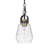 Lantern Accent Ceiling Pendant Light, Clear Glass Shade, 13 Inch Black