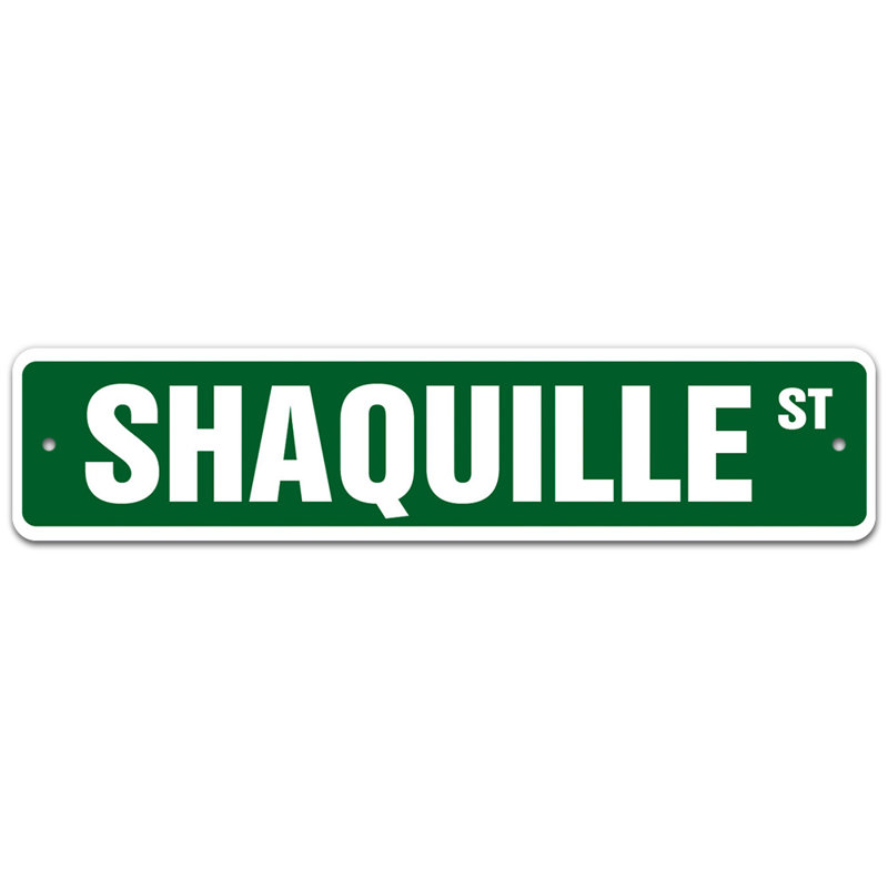 Plaque de rue, H 7 po x l 30 po x P 0,1 po