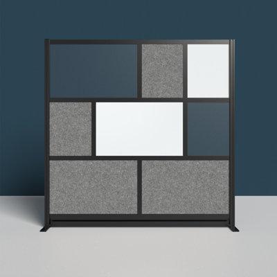 Harmony Workflow Modular Wall with Frame - 70" x 70" Starter Wall with Whiteboard