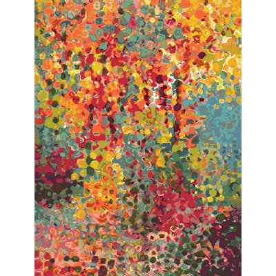 Tapis rouge/jaune artistique statement Shirley Mills